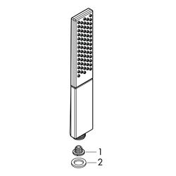 hansgrohe Rainfinity Stabhandbrause 100mm 1jet 13,8l/min, Chrom... HANSGROHE-26866000 4059625213407 (Abb. 1)