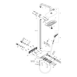 hansgrohe Raindance Select E Showerpipe 300mm 3jet 19l/min Chrom mit ShowerTablet S... HANSGROHE-27127000 4011097716930 (Abb. 1)