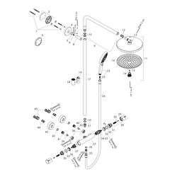 hansgrohe Raindance Select S Showerpipe 300mm 2jet 15l/min mit Thermostat, Chrom... HANSGROHE-27133000 4011097718118 (Abb. 1)