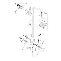 hansgrohe Croma Showerpipe 220mm 1jet 16l/min mit Einhebelmischer, Chrom... HANSGROHE-27222000 4011097690155 (Abb. 1)