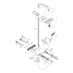 hansgrohe Raindance Select E Showerpipe 300mm 2jet 8,5l/min EcoSmart mit ShowerTabl... HANSGROHE-27283000 4011097755205 (Abb. 1)