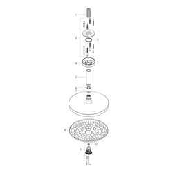 hansgrohe Raindance Select S Kopfbrause 300mm 2jet 17l/min mit Deckenanschluss, Wei... HANSGROHE-27337400 4011097720593 (Abb. 1)