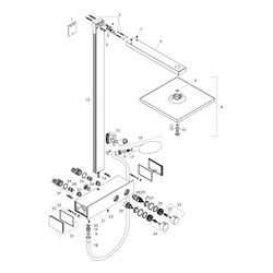 hansgrohe Raindance E Showerpipe 300mm 1jet 16l/min mit ShowerTablet 350, Chrom... HANSGROHE-27361000 4011097971735 (Abb. 1)