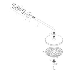 hansgrohe Raindance Select S Kopfbrause 300mm 2jet 17l/min mit Brausearm 390mm, Chr... HANSGROHE-27378000 4011097720586 (Abb. 1)