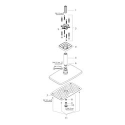 hansgrohe Raindance E Kopfbrause 240mm 1jet 19,5l/min mit Deckenanschluss, Chrom... HANSGROHE-27380000 4011097625119 (Abb. 1)