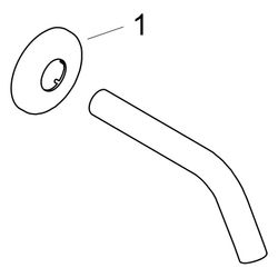 Hansgrohe Brausearm 12,8cm, DN 15, Ausladung 45 Grad, Chrom... HANSGROHE-27411000 4011097112930 (Abb. 1)