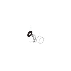 Hansgrohe AXOR Starck Fixfit Wandanschluss rund, Rückflussverhinderer, DN 15, G 1/2... HANSGROHE-27451340 4011097828688 (Abb. 1)