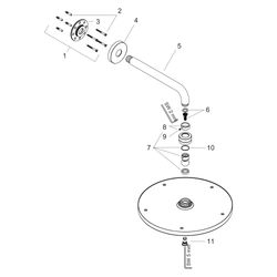 Hansgrohe Raindance S Kopfbrause 300mm, 18,9l/min, 1jet, Brausearm 39cm, Chrom... HANSGROHE-27493000 4011097563831 (Abb. 1)