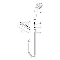 hansgrohe Crometta 85 Brausehalterset Vario mit Brauseschlauch 1,25m, Chrom... HANSGROHE-27558000 4011097570228 (Abb. 1)