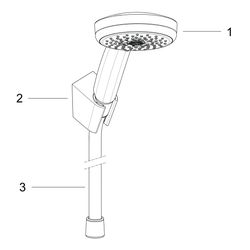 hansgrohe Croma 100 Brausehalterset Vario mit Brauseschlauch 1,25m, Chrom... HANSGROHE-27592000 4011097537436 (Abb. 1)