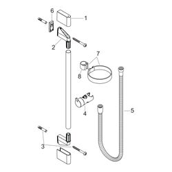 hansgrohe Unica Brausestange Crometta 959mm mit Metaflex Brauseschlauch 1,60m, Chro... HANSGROHE-27614000 4011097570167 (Abb. 1)