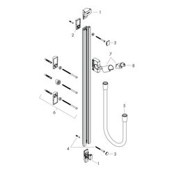 hansgrohe Unica Brausestange Raindance 900mm mit Isiflex Brauseschlauch 1,60m, Chro... HANSGROHE-27636000 4011097587448 (Abb. 1)