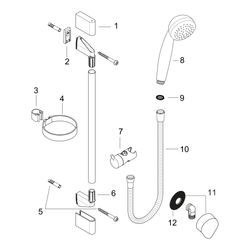 hansgrohe Crometta 85 Brauseset Mono EcoSmart plus mit Brausestange 650mm 6l/min Ch... HANSGROHE-27652000 4011097607139 (Abb. 1)