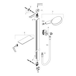 hansgrohe Rainfinity Brauseset 130mm 3jet mit Brausestange 900mm 14l/min Ablage, Ch... HANSGROHE-27671000 4059625214145 (Abb. 1)