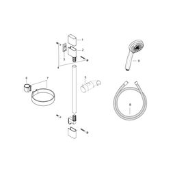 hansgrohe Croma 100 Brauseset Multi mit Brausestange 900mm und Seifenschale, Chrom... HANSGROHE-27774000 4011097537412 (Abb. 1)