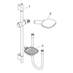 hansgrohe Raindance Select E Brauseset 150mm 3jet Chrom mit Brausestange 900mm 16,4... HANSGROHE-27857000 4011097720005 (Abb. 1)