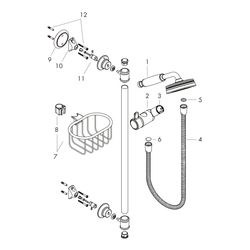 Hansgrohe AXOR Montreux Brauseset 90cm, Handbrause, 16l/min, 100 1jet, Chrom... HANSGROHE-27982000 4011097523453 (Abb. 1)