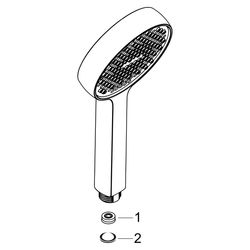 Hansgrohe Activera S Handbrause 1jet, 95mm, EcoSmart, FlexPower, Chrom... HANSGROHE-28031000 4059625606261 (Abb. 1)