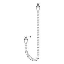 Hansgrohe AXOR ShowerSolutions Metallbrauseschlauch 160cm, G 1/2", Brushed Nickel... HANSGROHE-28116820 4011097525563 (Abb. 1)