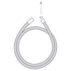 Hansgrohe AXOR ShowerSolutions Metalleffekt Brauseschlauch 125cm, zylindrischen Mut... HANSGROHE-28282700 4059625346587 (Abb. 1)