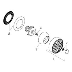 Hansgrohe AXOR Seitenbrause, 5l/min, 65mm, 1jet rund, Chrom... HANSGROHE-28464000 4011097554266 (Abb. 1)