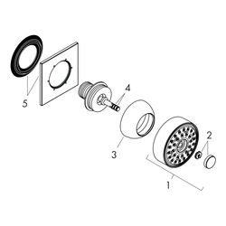Hansgrohe AXOR Seitenbrause, 5l/min, 65mm, 1jet eckig, Chrom... HANSGROHE-28469000 4011097556963 (Abb. 1)