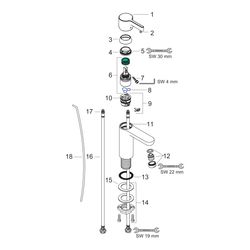 hansgrohe Waschtischmischer Metris S LowFlow chrom... HANSGROHE-31063000 4011097719344 (Abb. 1)