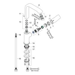 hansgrohe Metris Einhebel-Waschtischmischer 230mm 5l/min ohne Garnitur, Chrom... HANSGROHE-31081000 4011097660974 (Abb. 1)