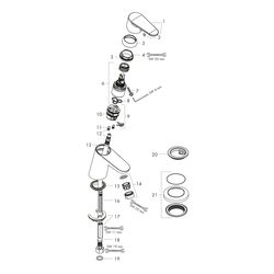 hansgrohe Focus Standventil 70mm, mit Hebelgriff für Kaltwasser oder vorgemischtes ... HANSGROHE-31130000 4011097679396 (Abb. 1)