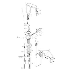 hansgrohe Focus Elektronik-Waschtischmischer 130mm 5l/min mit Mischung und Temperat... HANSGROHE-31171000 4011097679112 (Abb. 1)