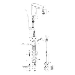 hansgrohe Focus Elektronik-Waschtischmischer 130mm 5l/min ohne Mischhebel mit Tempe... HANSGROHE-31172000 4011097679129 (Abb. 1)