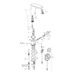 hansgrohe Focus Elektronik-Waschtischmischer 130mm 5l/min mit Mischung und Temperat... HANSGROHE-31173000 4011097679136 (Abb. 1)