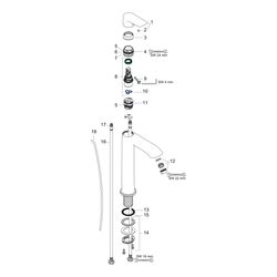 hansgrohe Metris Einhebel-Waschtischmischer 200mm 5l/min mit Zugstangen-Garnitur, C... HANSGROHE-31183000 4011097661056 (Abb. 1)