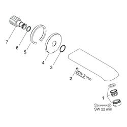 hansgrohe Metris Wanneneinlauf DN 20, Chrom... HANSGROHE-31494000 4011097661148 (Abb. 1)