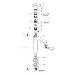 hansgrohe Focus Einhebel-Waschtischmischer 190mm 5l/min ohne Garnitur, Chrom... HANSGROHE-31518000 4011097679419 (Abb. 1)