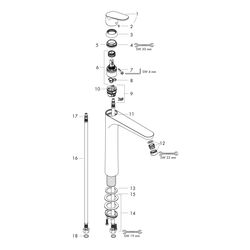 hansgrohe Focus Einhebel-Waschtischmischer 230mm 5l/min ohne Garnitur, Chrom... HANSGROHE-31532000 4011097795218 (Abb. 1)