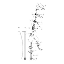 hansgrohe Focus Einhebel-Waschtischmischer 70mm 5l/min CoolStart mit Zugstangen-Gar... HANSGROHE-31539000 4011097734026 (Abb. 1)