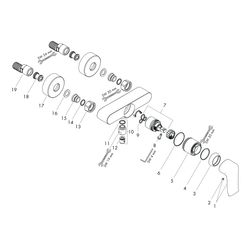 hansgrohe Metris Einhebel-Brausemischer Aufputz, Chrom... HANSGROHE-31680000 4011097656694 (Abb. 1)