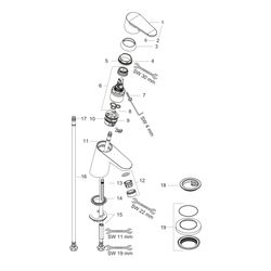 hansgrohe Focus Einhebel-Waschtischmischer 70mm 5l/min ohne Garnitur, Chrom... HANSGROHE-31733000 4011097590783 (Abb. 1)