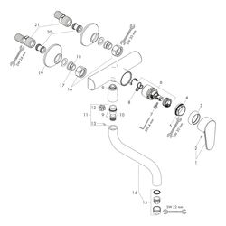 hansgrohe Focus M41 Einhebel-Küchenmischer, Wandmontage Lowspout, 1jet, Chrom... HANSGROHE-31825000 4011097708041 (Abb. 1)