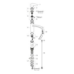 hansgrohe Focus M41 Einhebel-Küchenmischer 160mm 5l/min EcoSmart, 1jet, Chrom... HANSGROHE-31826000 4059625196694 (Abb. 1)