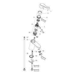 hansgrohe Focus Einhebel-Waschtischmischer 70mm 5l/min ohne Garnitur mit extra lang... HANSGROHE-31914000 4011097757421 (Abb. 1)