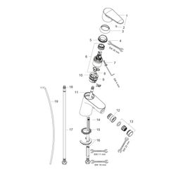 hansgrohe Focus Einhebel-Bidetmischer mit Zugstangen-Garnitur, Chrom... HANSGROHE-31920000 4011097591506 (Abb. 1)