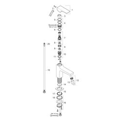hansgrohe Metropol Einhebel-Waschtischmischer 100mm 5l/min CoolStart, Chrom Ausladu... HANSGROHE-32503000 4011097812724 (Abb. 1)