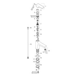 hansgrohe Metropol Einhebel-Waschtischmischer 110mm 5l/min Schwarz/Chrom gebürstet ... HANSGROHE-32507340 4059625229330 (Abb. 1)