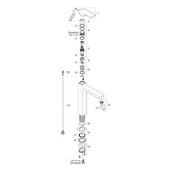 hansgrohe Metropol Einhebel-Waschtischmischer 260mm 5l/min Mattweiß 204mm, Hebelgri... HANSGROHE-32512700 4059625231517 (Abb. 1)