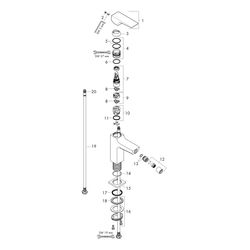 hansgrohe Metropol Einhebel-Bidetmischer 7,5l/min mit Hebelgriff, Push-Open Garnitu... HANSGROHE-32520000 4011097812472 (Abb. 1)