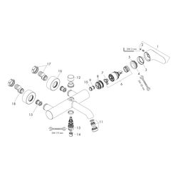 Hansgrohe AXOR Citterio M Einhebel-Wannenmischer Aufputz, Keramikmischsystem, 2 Ver... HANSGROHE-34420000 4011097559490 (Abb. 1)