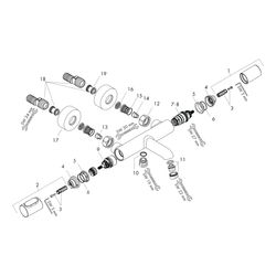Hansgrohe AXOR Citterio M Wannenthermostat Aufputz, 21l/min, 2 Verbraucher, für Wan... HANSGROHE-34435000 4011097559841 (Abb. 1)