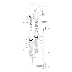 Hansgrohe AXOR Citterio M 2-Loch Einhebel-Küchenmischer ComfortZone 240, 11l/min, S... HANSGROHE-34820820 4011097902654 (Abb. 1)